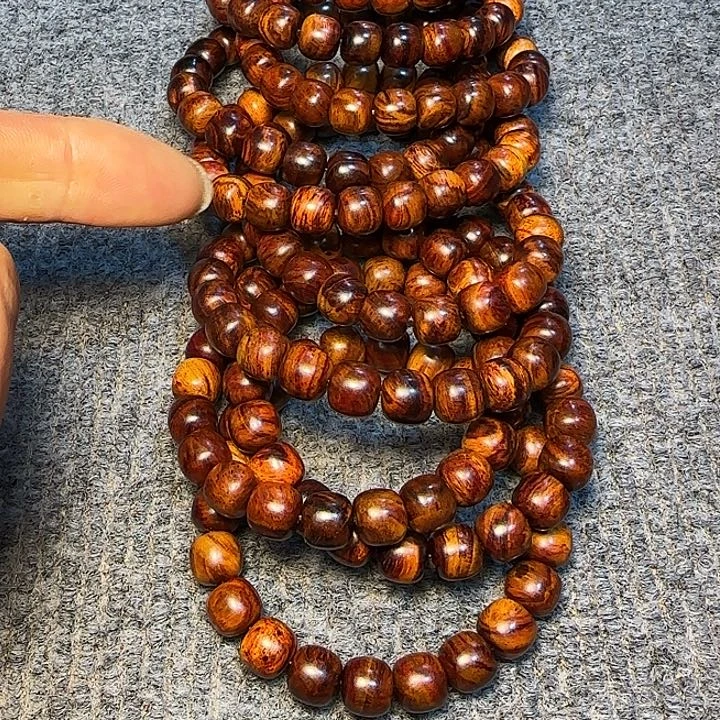 黄花梨/降香黄檀全陈化老料把件串发一条