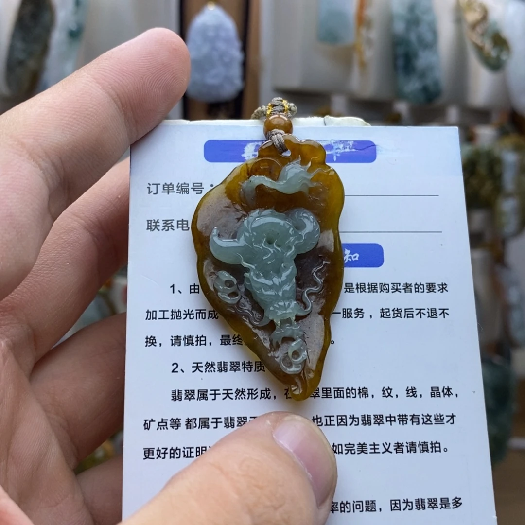 颈饰未镶嵌翡翠龙