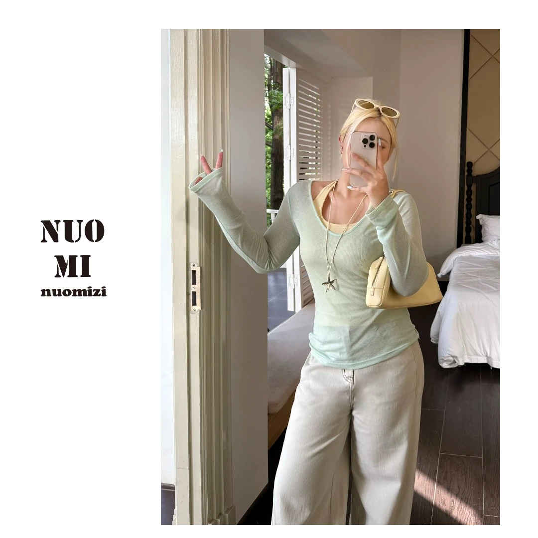 ZOZ糯米子[露肩]夏季穿无袖挂脖洋气女T恤2025修身辣妹风上衣女