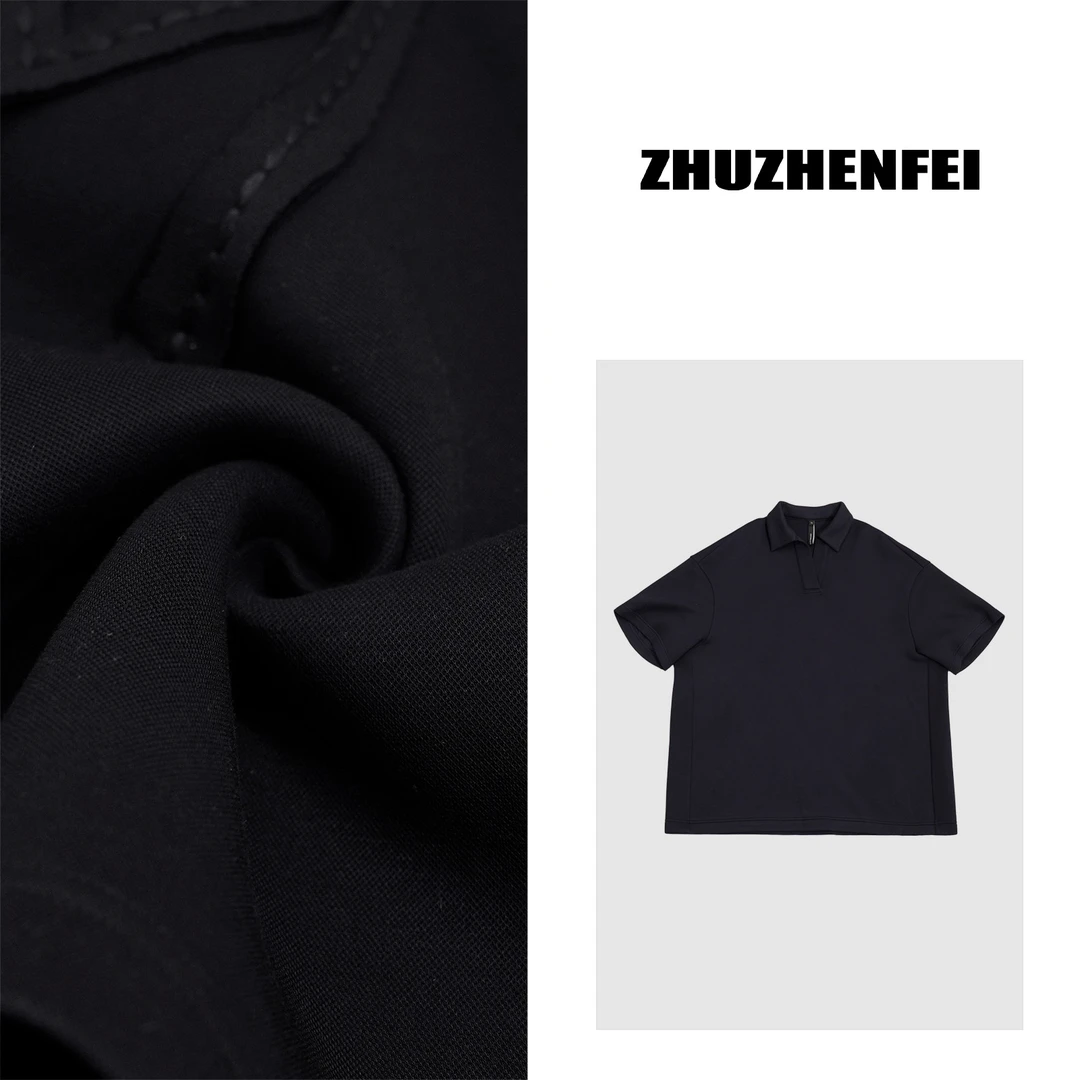 设计师原创新款舒适简约时尚百搭休闲宽松显瘦POLO衫Z351102