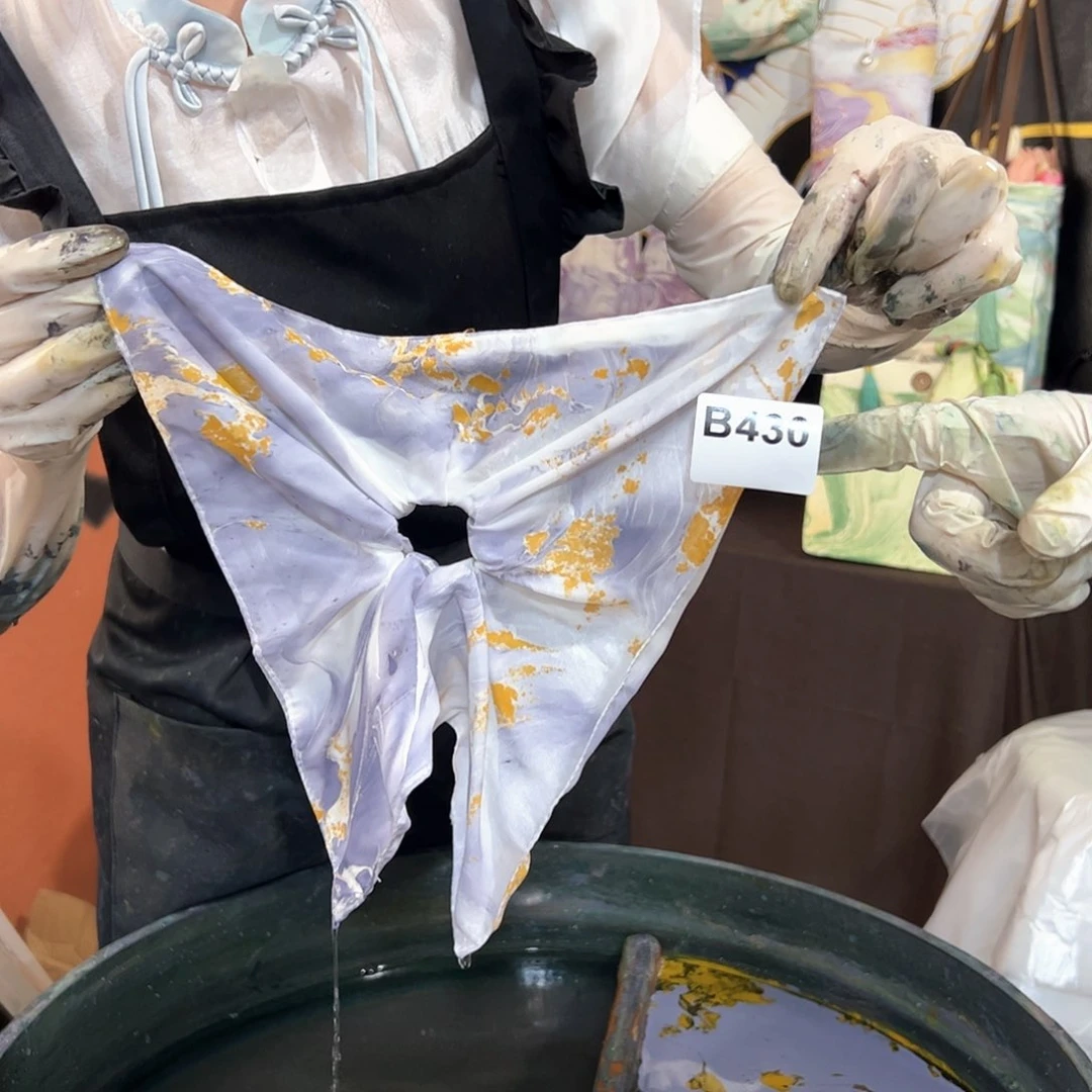 430山葵紫桂花缎面发圈
