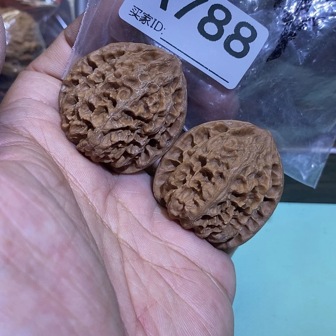 文玩核桃把件野牛。
