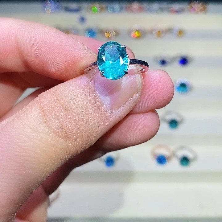 碧玺戒指银S925镶嵌111111