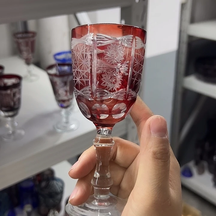 一***逼水晶玻璃平底款微瑕一个