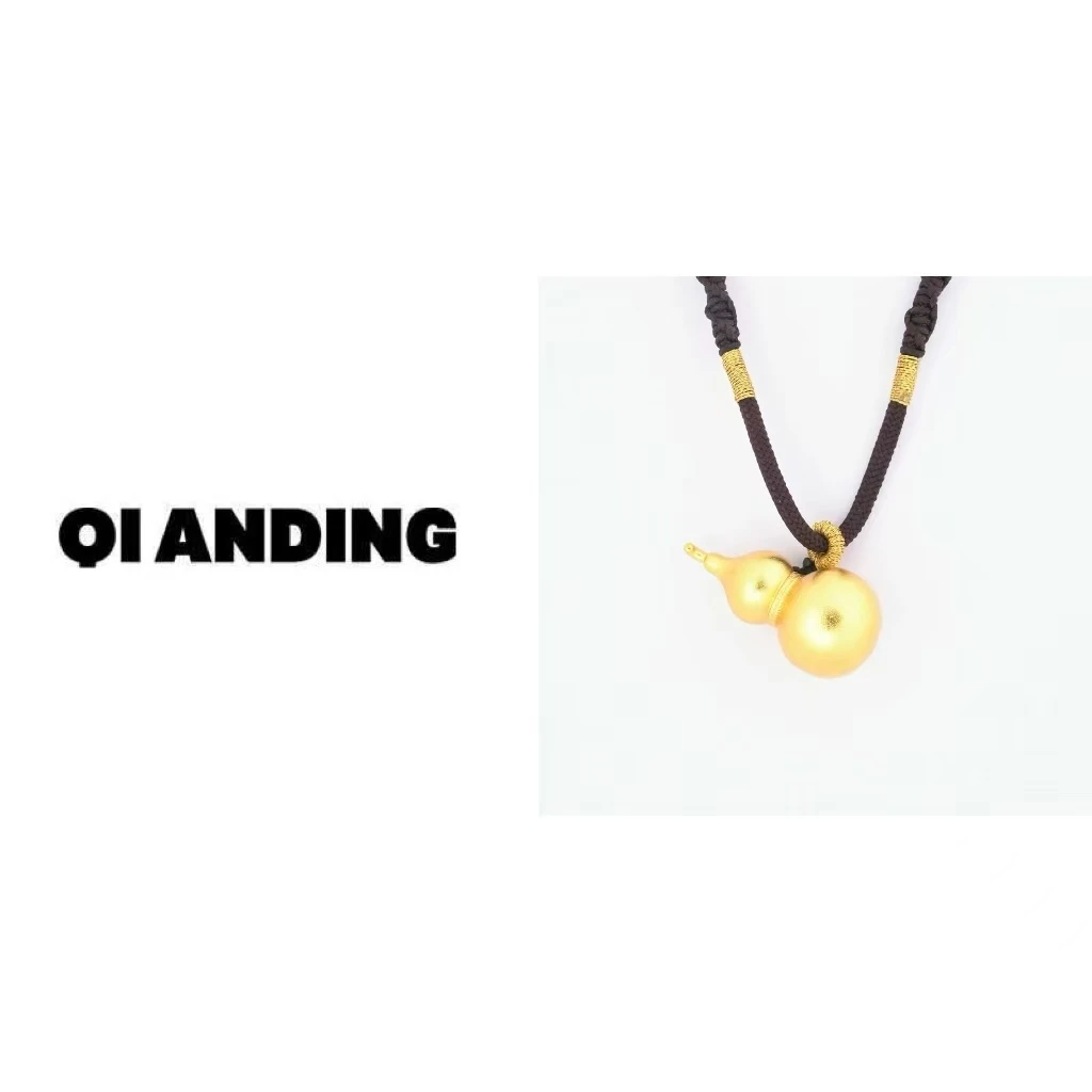 非金属涤纶项链 【QIANDING】 “多福多禄”福禄双全葫芦吊坠绳25100