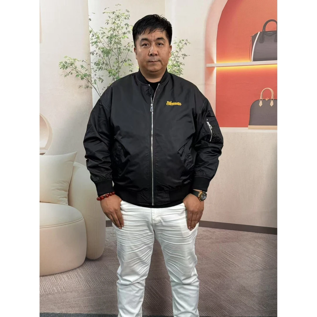 男士欧若风棒球领外套春秋季新款时尚宽松痞帅百搭夹克上衣502