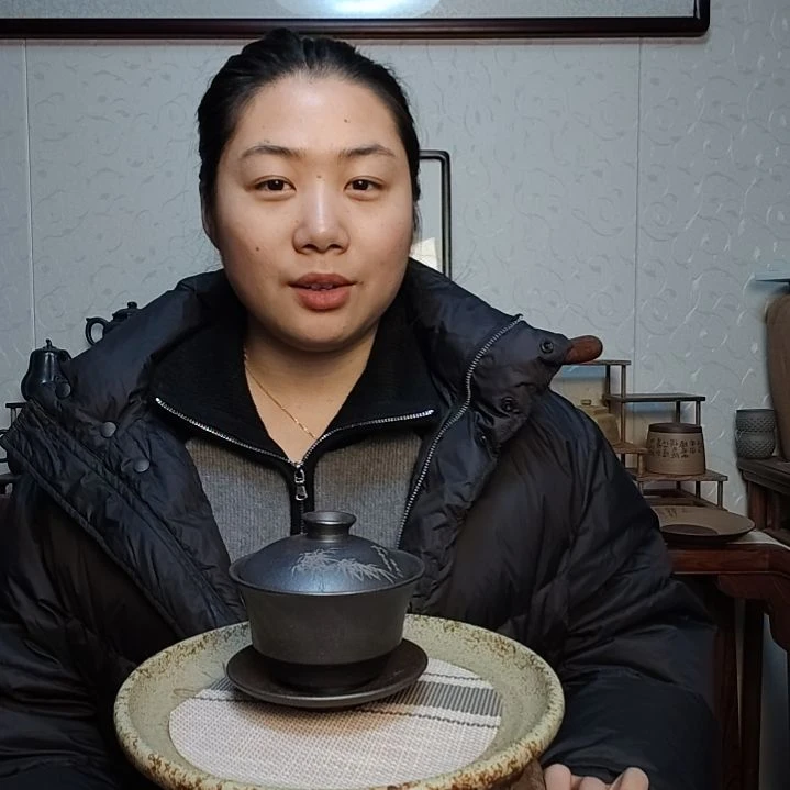 茶杯朱泥开*者石黄盖碗110毫升