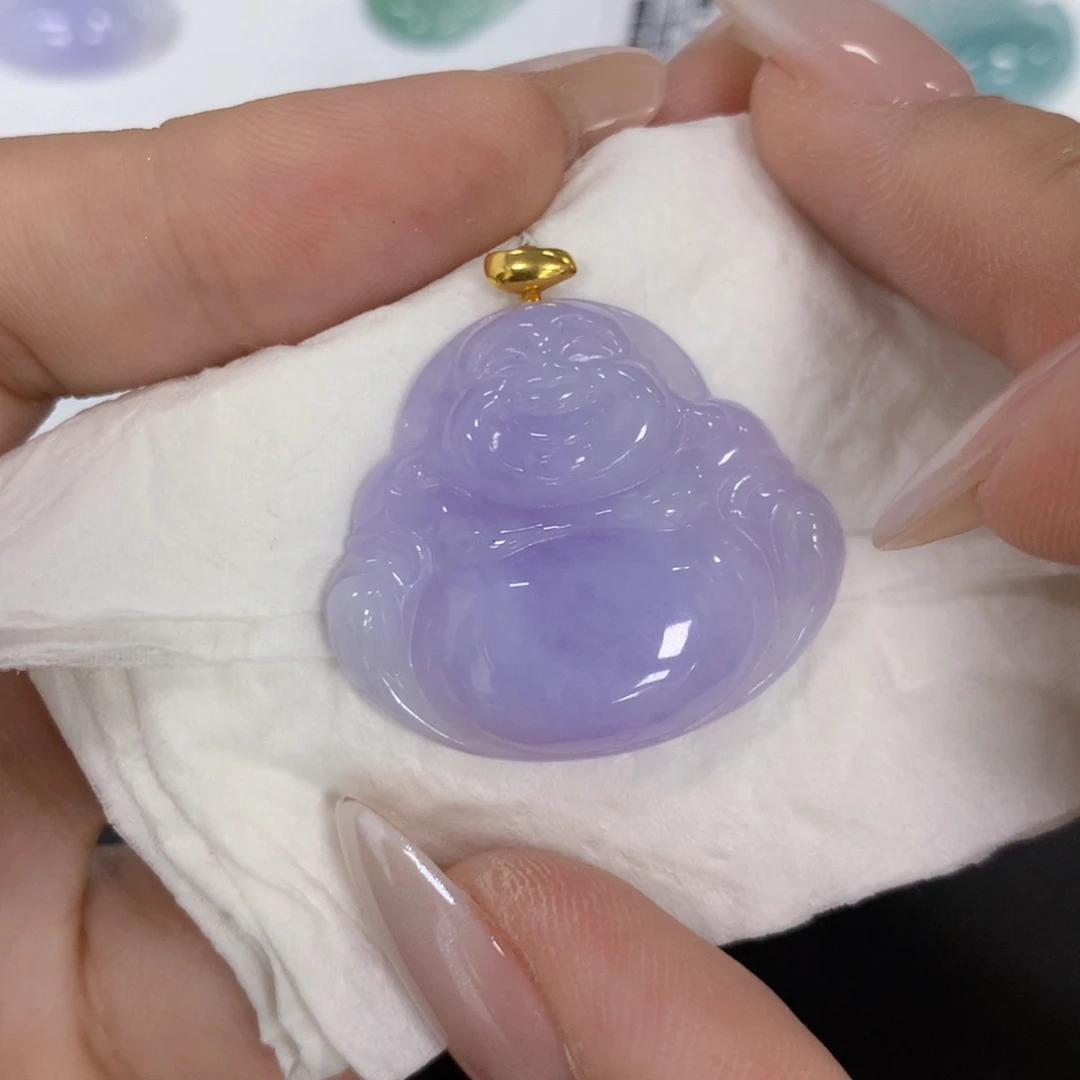 颈饰18K金镶嵌翡翠