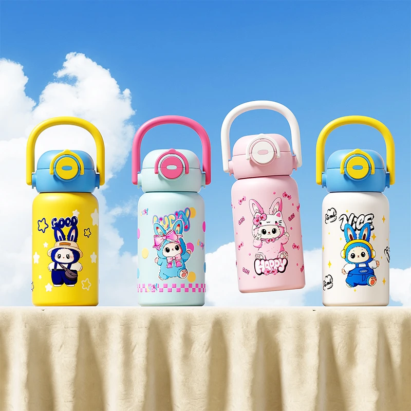 【限购一单】啦布布双饮儿童杯316不锈钢杯套保温杯提手运动水杯