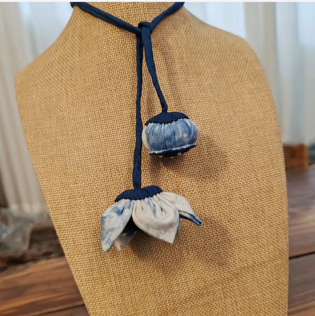 杨老师布艺 小莲花挂件