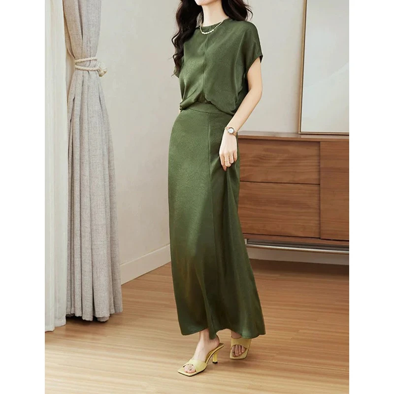 新款复古设计感上衣半身裙两件套女高级感时尚套装