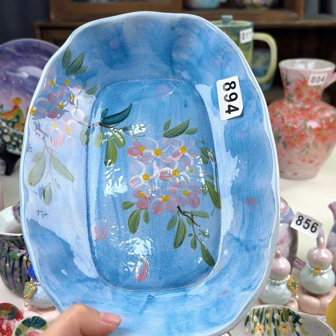 景德镇手绘高温釉下彩陶瓷茶具