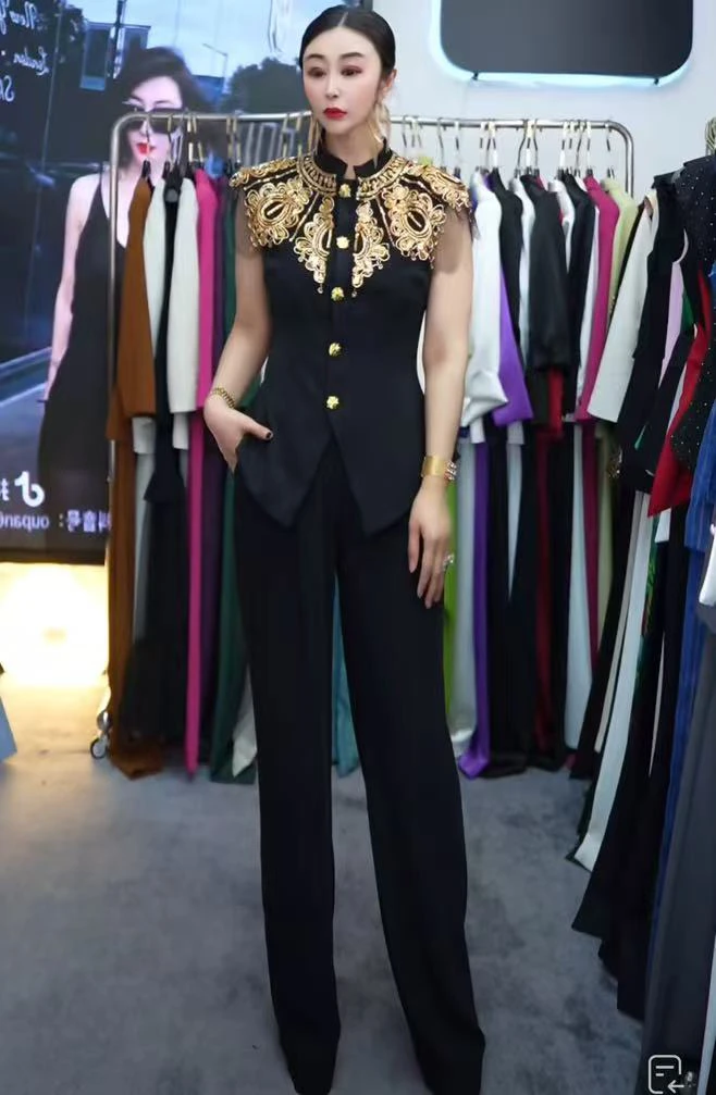 869/法式轻奢设计感重工夏季时尚两件套套装/欧盼全品