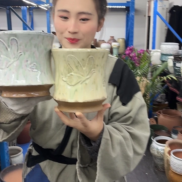 15×16 -粗陶花盆有孔-买买买