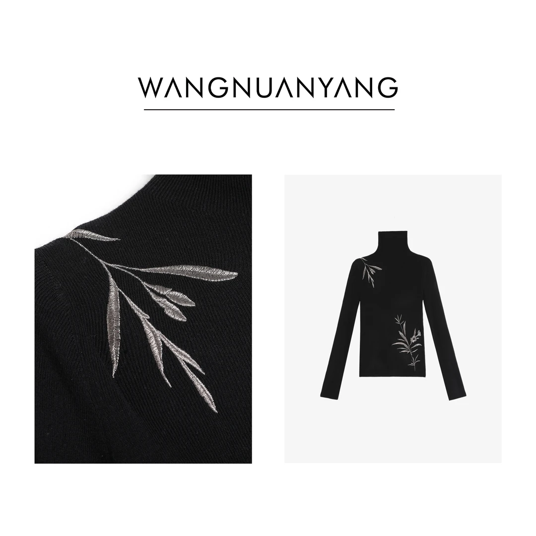 【设计师款】轻国风|双面刺绣后倒肩设计显瘦显薄长袖针织衫