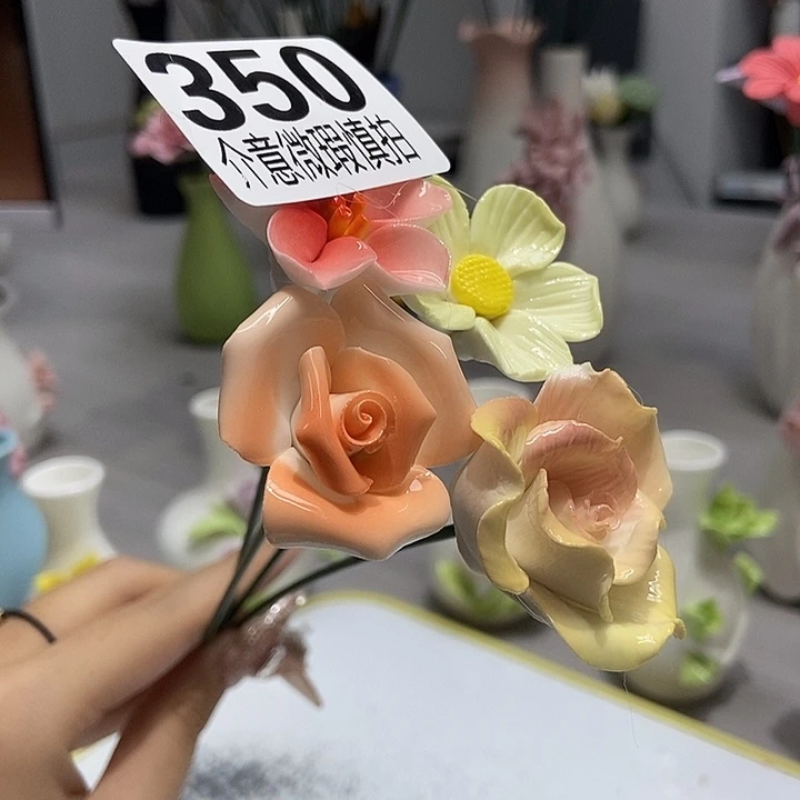 陶瓷纯手工捏花设计