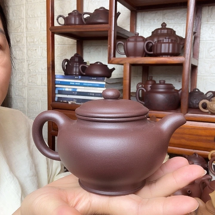 人***客紫砂茶壶掇只300cc半手工