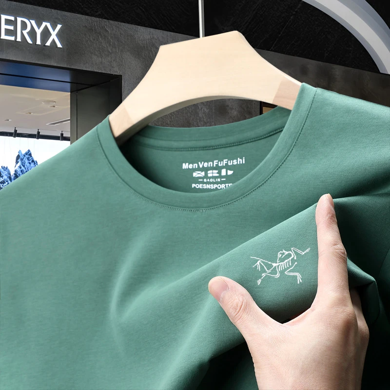 高端正品始祖新款鸟男装短袖T恤中青年休闲圆领打底衫男纯棉上衣