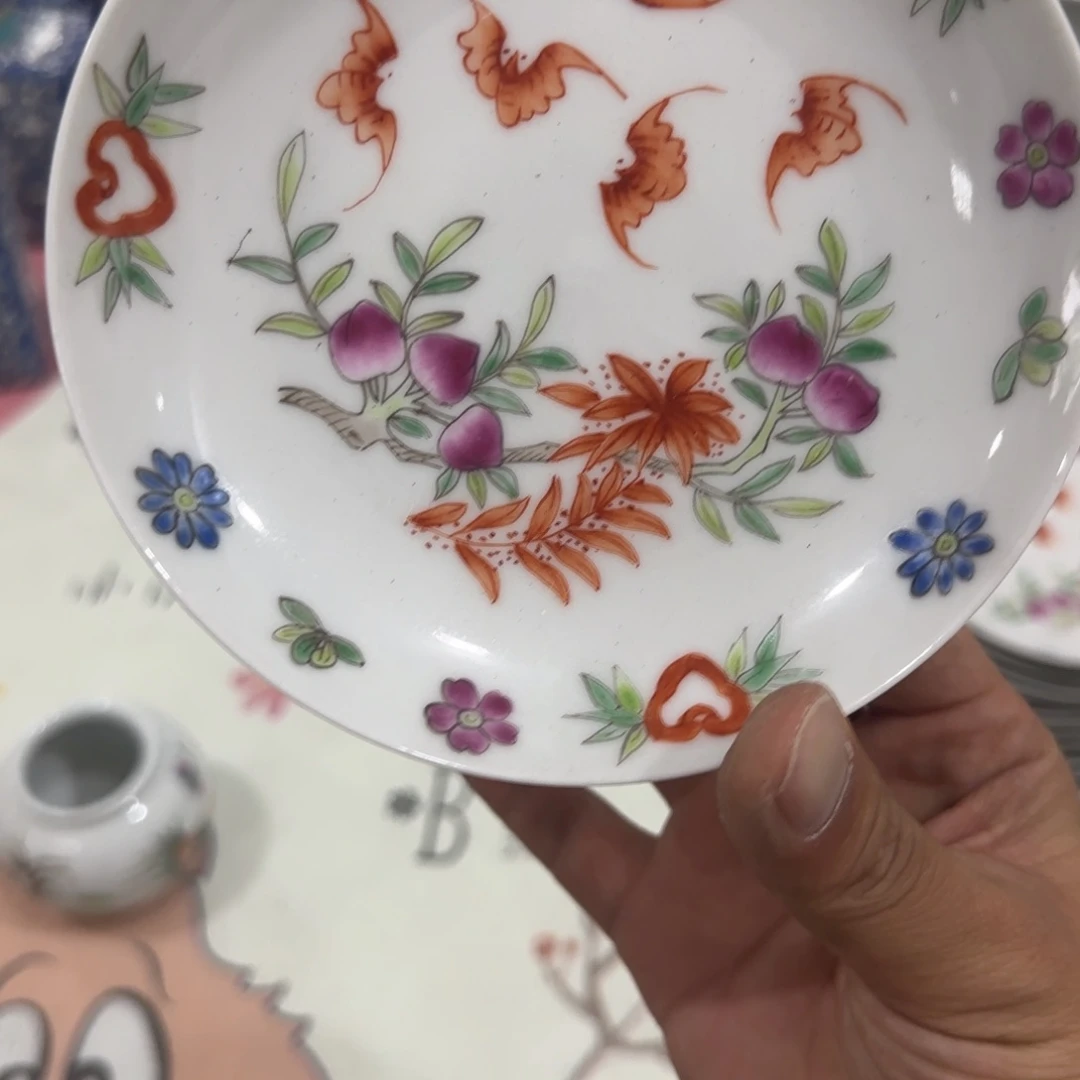 瓷片摆件手绘瓷器全部处理了