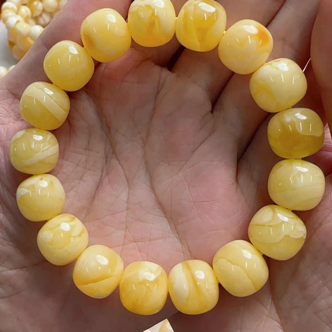 福***满未镶嵌琥珀手链蜜蜡手串