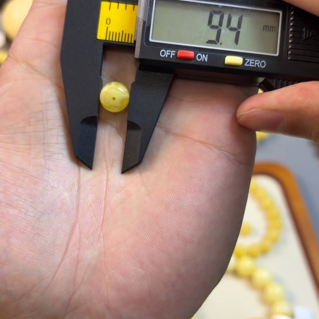 琥珀未镶嵌手链卡 9.4mm 妖花单珠