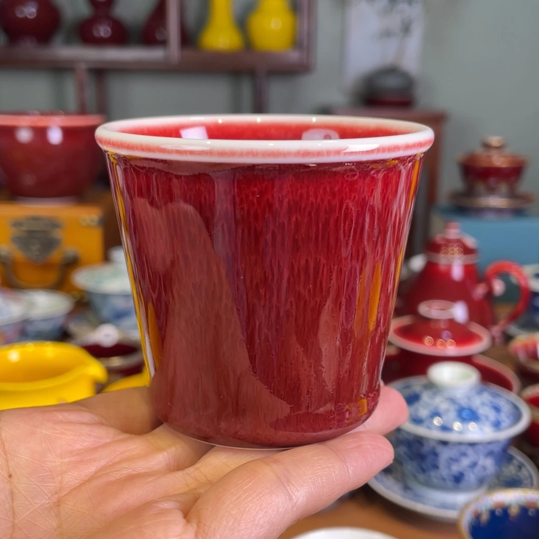 清欢雅玩原矿郎红小可乐杯