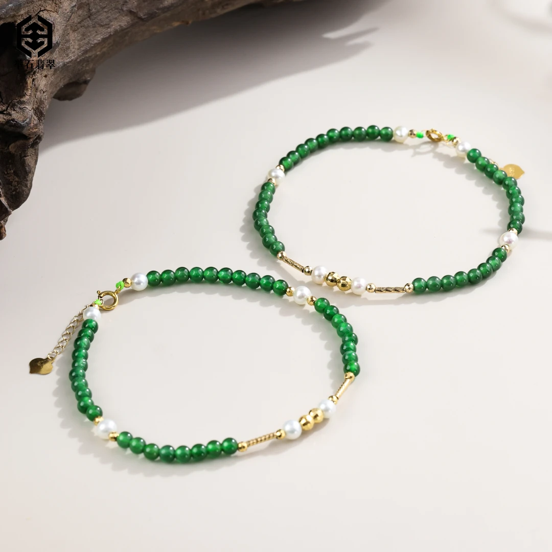 【举石严选】H1003-0127-0121翡翠手链18K（一件/多样性发）K