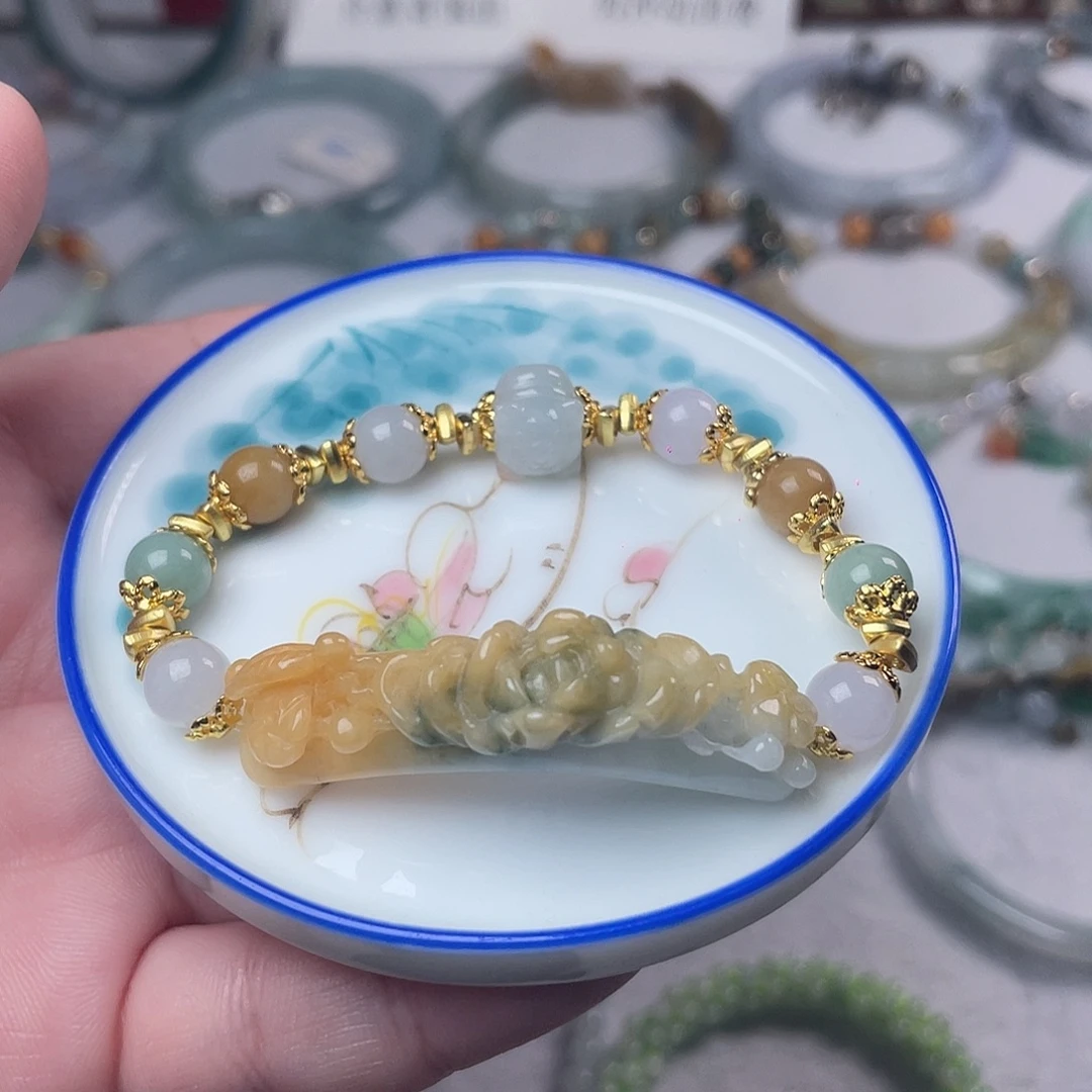 翡翠未镶嵌手链手牌