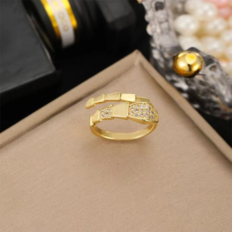 欧伦诗 钛钢戒指 【魅资专属】时尚百搭 微镶高级感开口戒