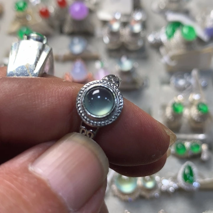 翡翠未镶嵌戒指天然翡翠戒掉