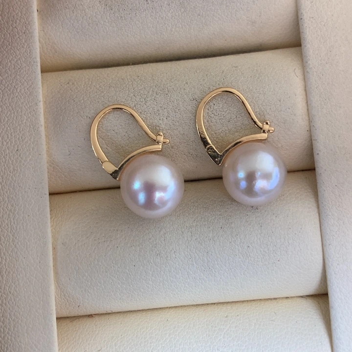 银S925镶嵌耳饰海水珍珠