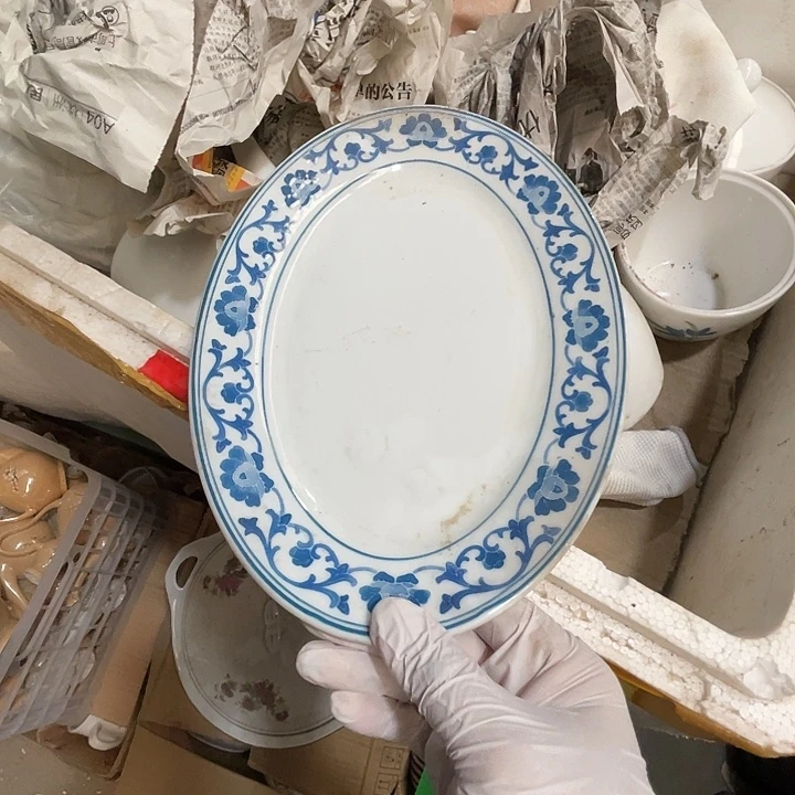 醴陵高温瓷群力手绘鱼盘