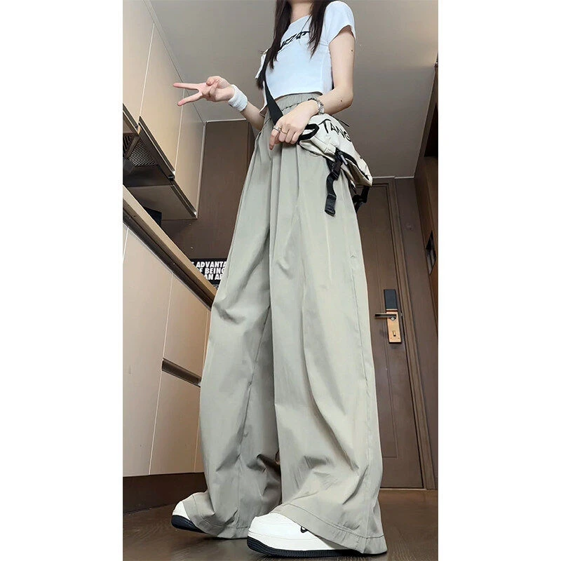 垂感慵懒风山本裤男女2025新款春夏季直筒宽松拖地阔腿休闲长裤子