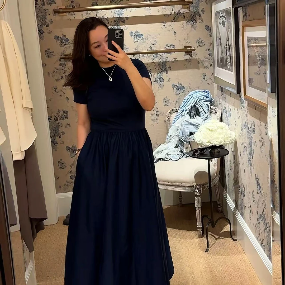 Ms.Qnn“海岛漫步”R*L高级感60支府绸高密贡缎连衣裙 39D1635 Q姐