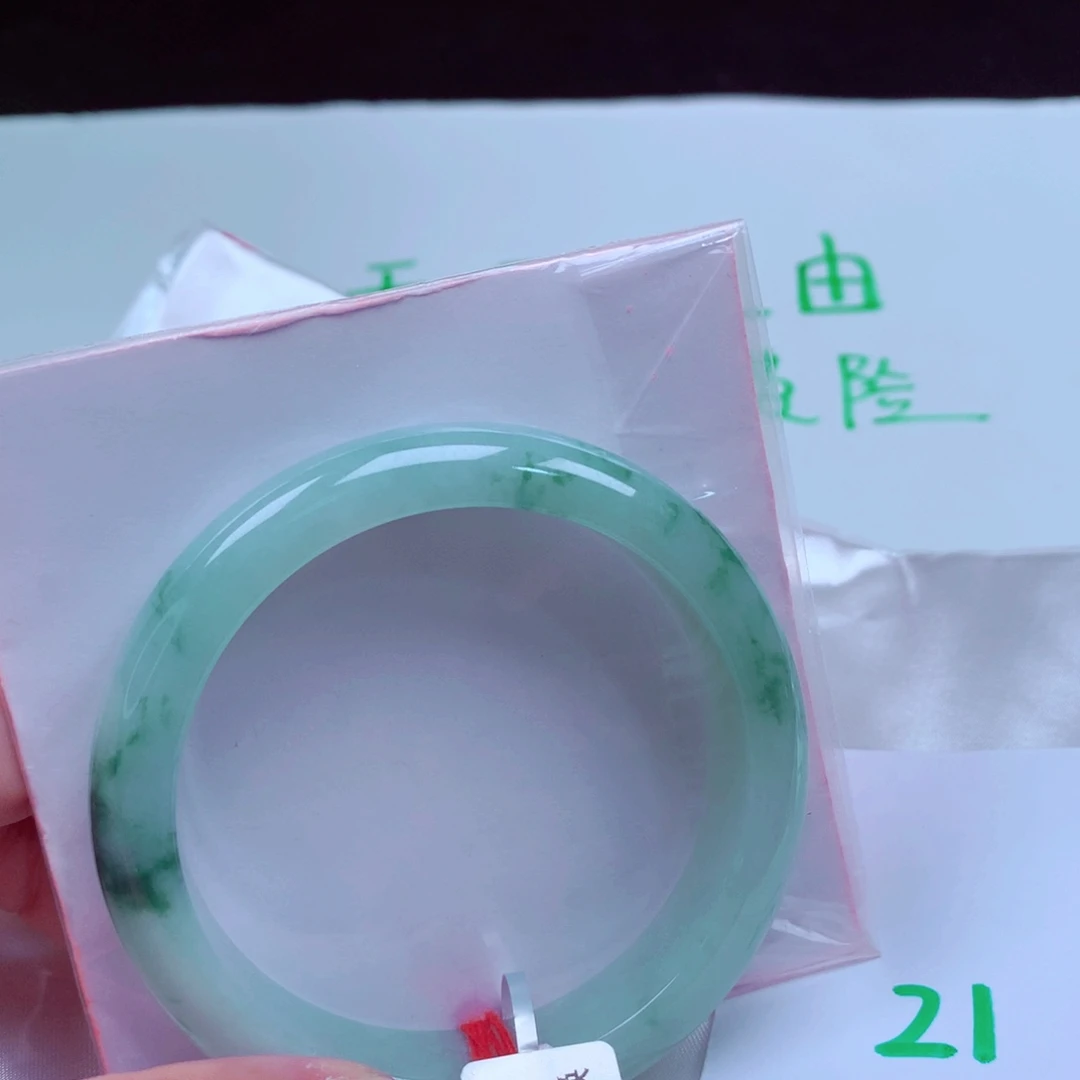 未镶嵌手镯翡翠缅甸天然A货翡翠手镯54.7