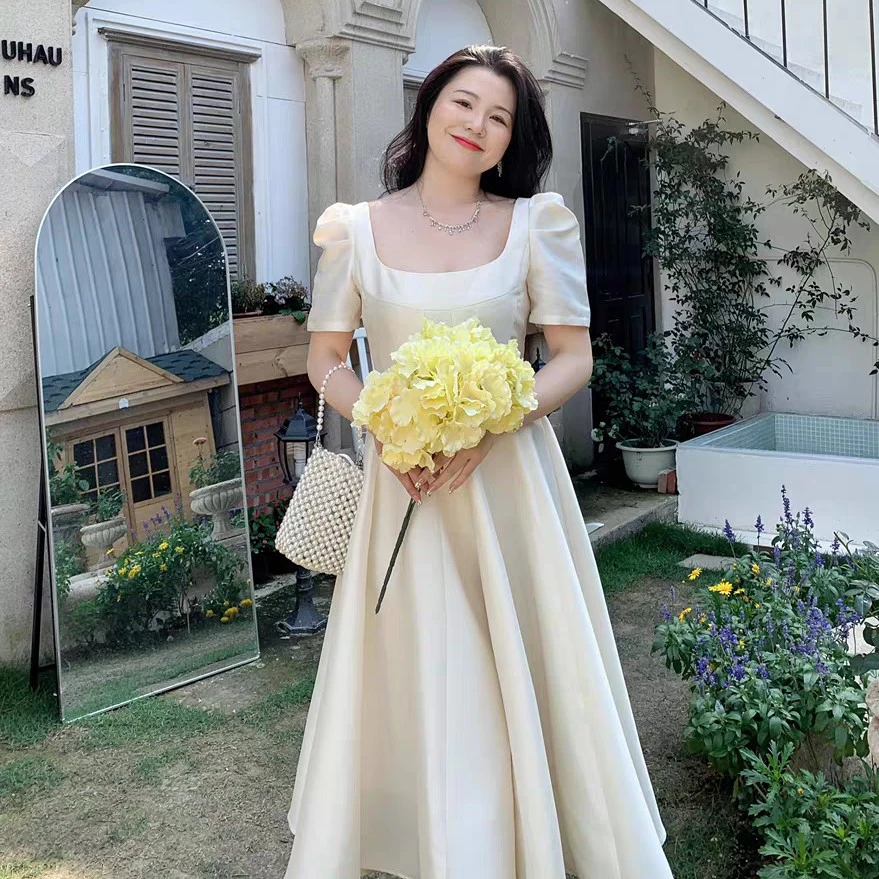 ML茉乐大码女装秋法式气质连衣裙a字赫本风礼服裙高级质感公主裙