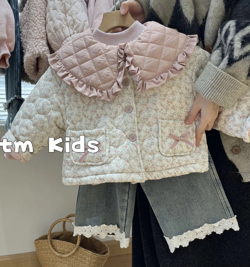 秋冬夹棉女宝棉衣90-130