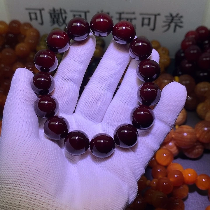手串/手链松木1.5 帝王血龙木车厘子色