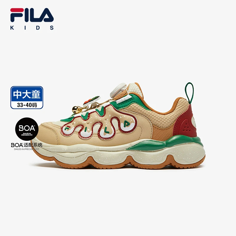 FILAKIDS斐乐儿童正品【欧若风】经典圣诞限定款篮球鞋K15B511202F