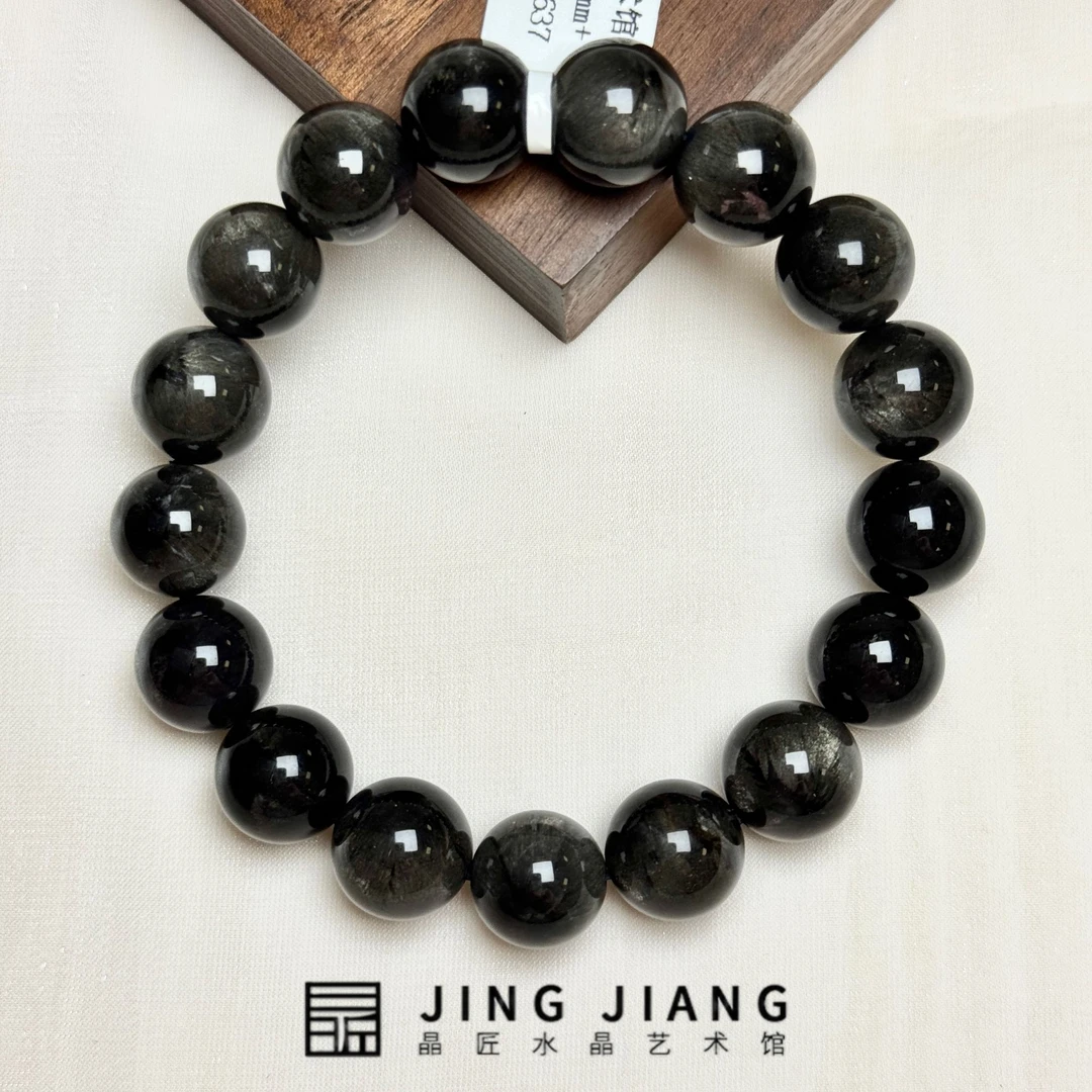 晶匠黑极光手串12mm+ 编号H-JP54546