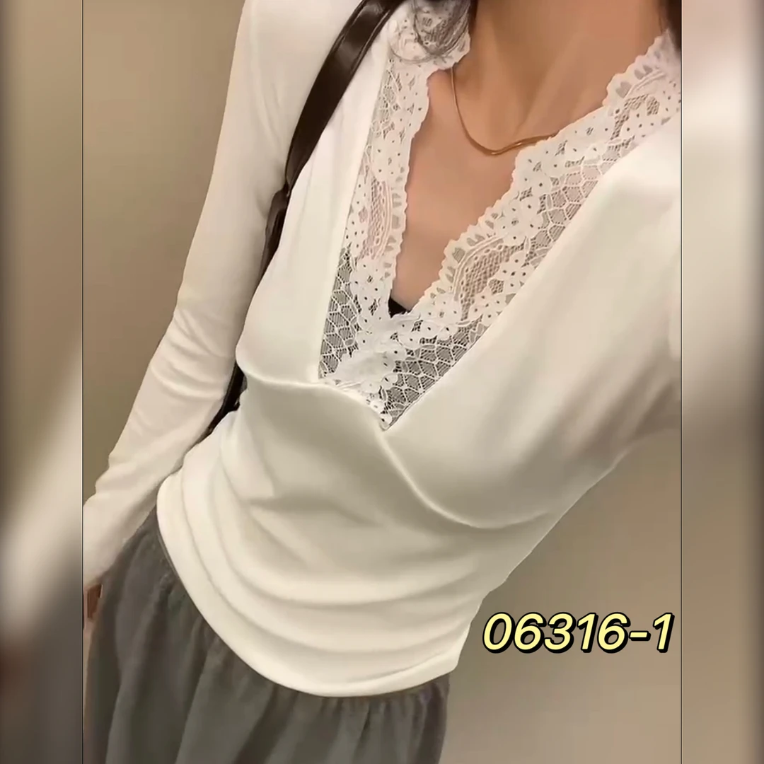 06316-1（部分无水洗唛，介意慎拍）SANFAN新款打底衫