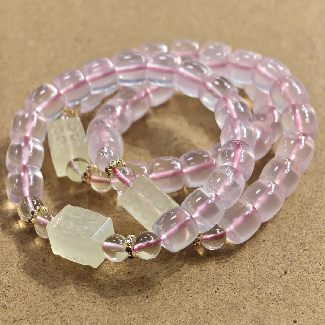 【书记甄选】天然原创粉水晶老型单圈手链多样性发一件约9mm 7600CT