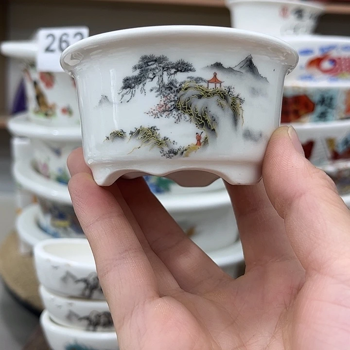 内直径6.5-3.5微瑕一只花盆