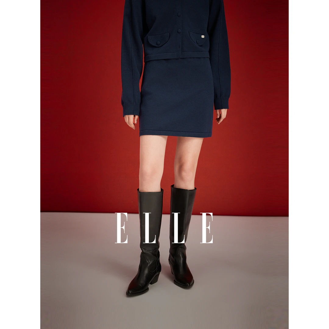 【新年系列】ELLE简约百搭通勤半身裙2025春季新款巴恩风ER50901