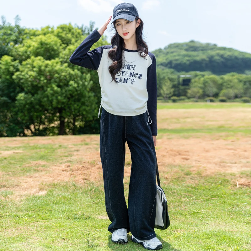 女童长袖t恤春秋款2025新款儿童女孩打底衫女大童秋季超好看上衣