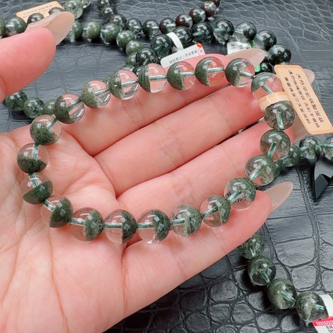 未镶嵌手链水晶绿幽灵聚宝盆