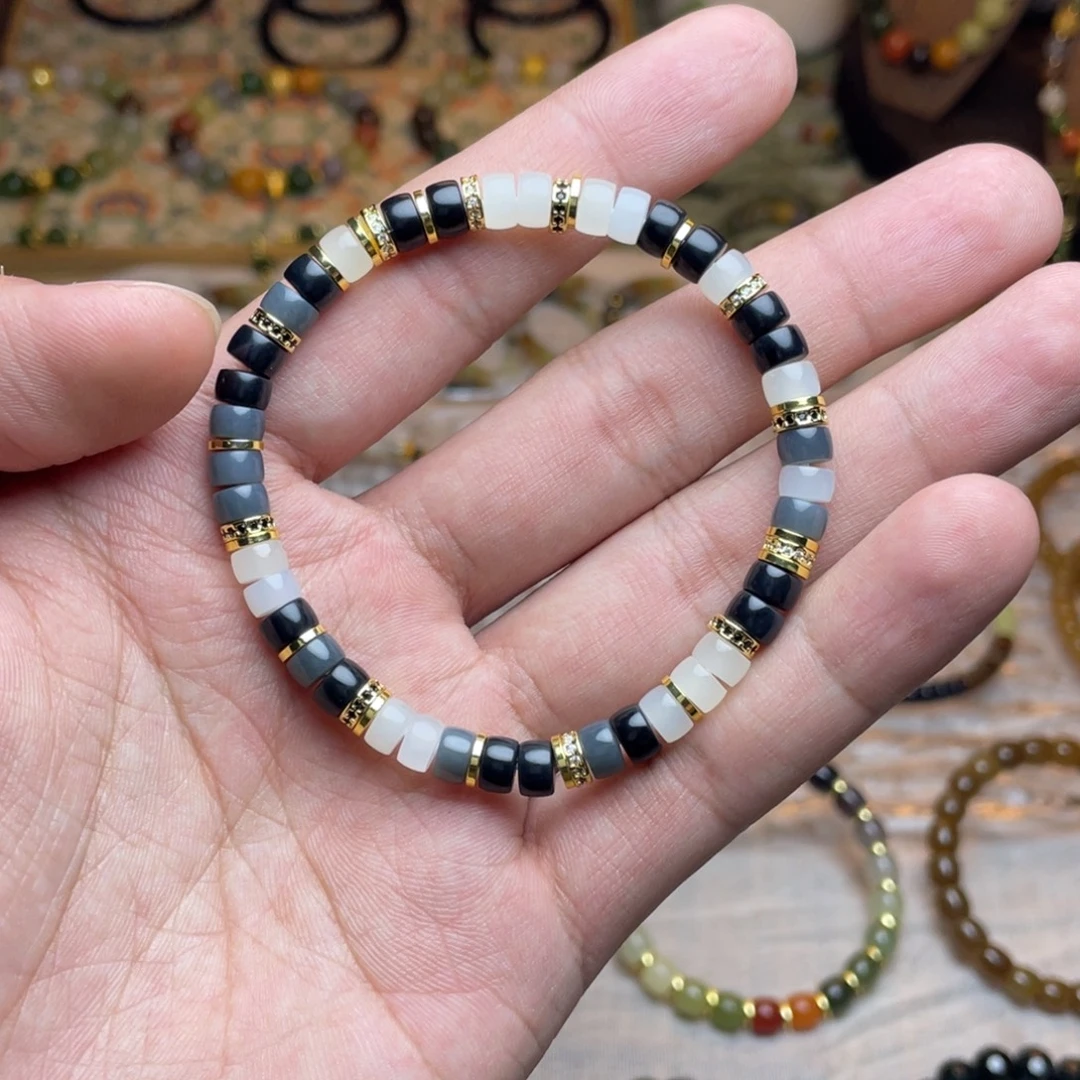 和田玉未镶嵌手链