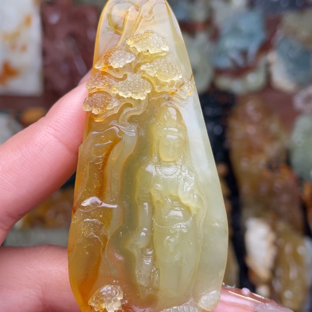 蛇纹石玉未镶嵌颈饰