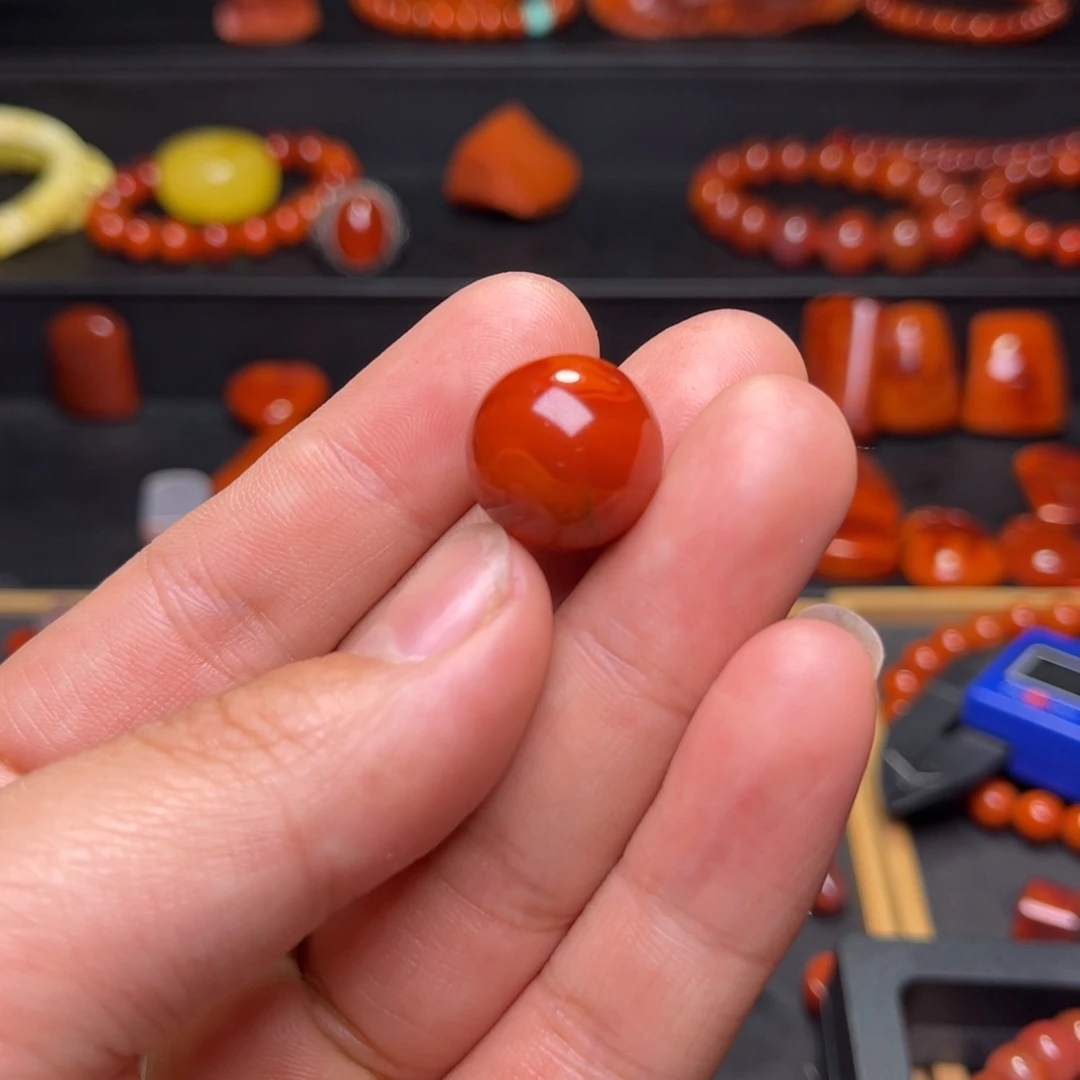 南红玛瑙珠宝奇石未镶嵌意**浓原矿瓦西单珠16.5mm