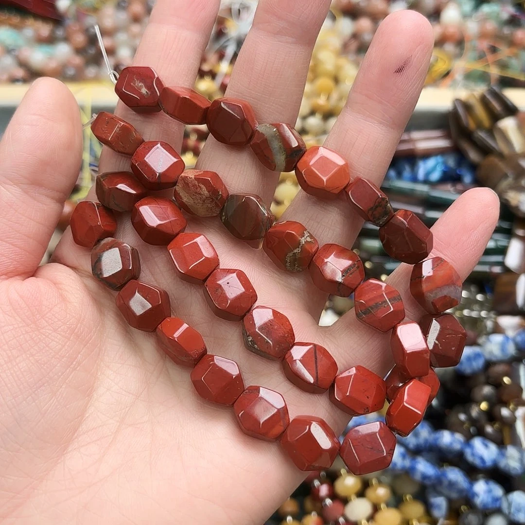 玛瑙/玉髓未镶嵌珠宝半成品10×12红石龟背切短条